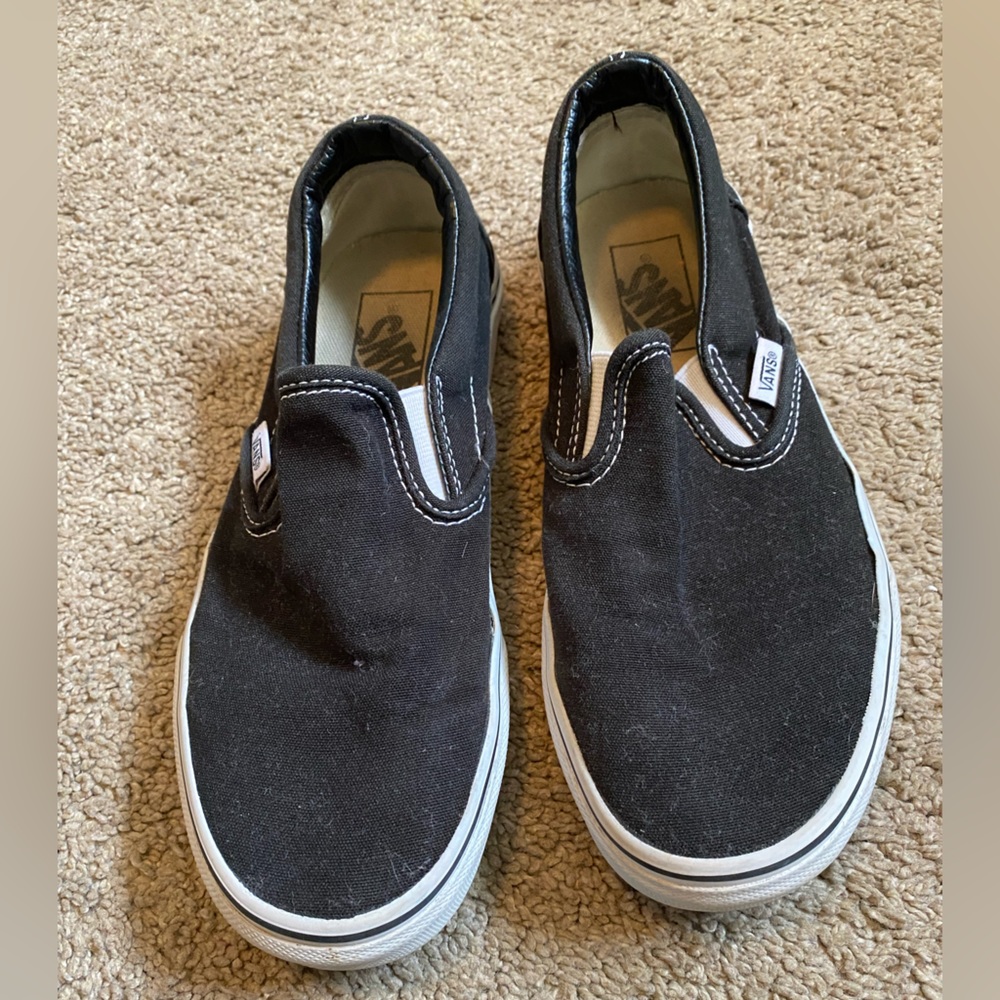 womens black slip on vans